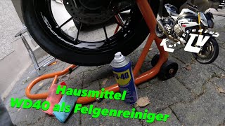 Hausmittel mit WD40 Felgen putzen Felgenreiniger  1080P  KurvenradiusTV [upl. by Lewiss]