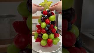 Wow I cant wait to amaze my friends with this fruit Christmas tree for Christmas christmas [upl. by Kosey429]