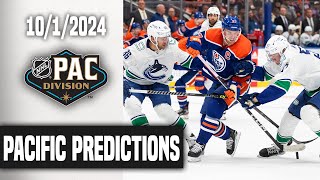 My 202425 NHL Pacific Division Predictions [upl. by Elrebmik449]