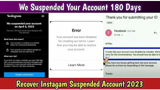 We Suspended Your Account 180 Days Disagree With Decision  Your Account Disable Violating Term 2023 [upl. by Stephanus]