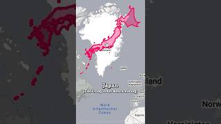 Die wahre Größe von Japan🇯🇵 shorts geography map history [upl. by Enelez]