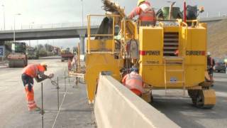 Slipforming Central Median Barrier On N7 [upl. by Wilburn]