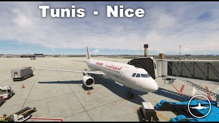 ✈️ Tunis → Nice ✈️  Tunisair A320  IVAO [upl. by Leander]