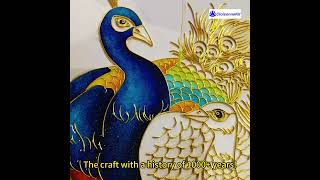 Peacock Cloisonne Enamel Painting [upl. by Nahtiek]