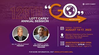 126TH Lott Carey Annual Session  Greensboro NC 2023 [upl. by Nnylyrehc]