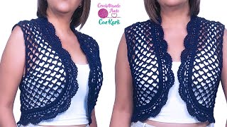 Bolero tejido a crochet 🎵 Modelo “Sabor a miquot 🎵 TUTORIAL PASO A PASO [upl. by Dove]