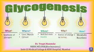 12 Glycogenesis  Carbohydrate Metabolism  Biochemistry  NJOY Biochemistry [upl. by Rihana]