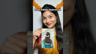 2 Mins DIWALI HAIRSTYLE for beginners with flowers 🌺🌹telugu haircare hairstyle viralvideo yt [upl. by Aieka]