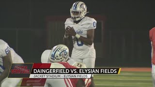 Daingerfield undefeated in district play after road win over Elysian Fields [upl. by Yellat]