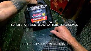 DIY Super Start AGM 55003 Battery Replacement Automobile Battery Jump Starter [upl. by Tabbitha]