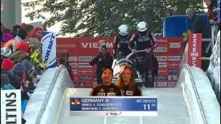 Winterberg WC Womens Bobsleigh Heat 1 December 8 2012 [upl. by Oivat]