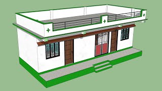 small 5 lack budget house plan 2 bedroom village home design by premshomeplan [upl. by Helsa373]