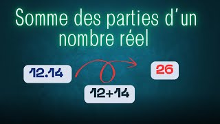 algorithme somme de la partie entière et la partie réelle d’un nombre [upl. by Luise]