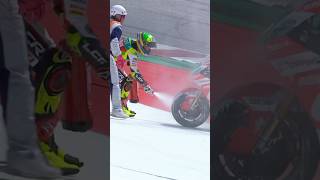 Eric Granado’s spectacular reaction to save his bike from CATCHING FIRE 🔥🧯at the AustrianGP [upl. by Snyder]