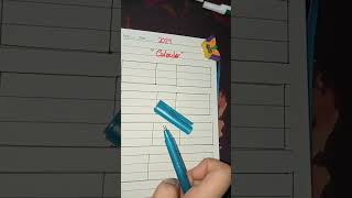 how to make calendar 📆 easy journaling ✨ subscribe [upl. by Thirzi]