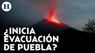 ¿Podrán evacuar a todos Puebla se prepara ante posible erupción del volcán Popocatépetl [upl. by Salaidh553]