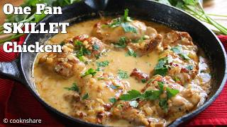 Easy One Skillet Chicken Thighs  30 Minute Midweek Special [upl. by Immak]