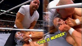 Jon Moxley Suffocates Bryan Danielson With Plastic Bag  AEW All OUT [upl. by Brahear402]