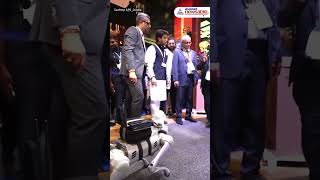 Well Done Rocky Jyotiraditya Scindia Meets Ericsson’s 5GPowered Robotic Dog ViralVideo [upl. by Elehcir280]