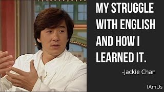 Jackie Chans struggle with English and how he learned it jackiechan english funny [upl. by Eonak]