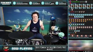 The8BitDrummer  Hitoshizuku×Yama△  Alice in NY Sora Marine Flare Suisei amp Kanata cover [upl. by Ottillia]