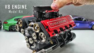 I Build the Smallest V8 Engine in the Worlds  Assembling and Starting the Engine Model Kit [upl. by Orwin]