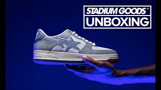 STADIUM GOODS UNBOXING Stadium Goods x BAPE STA  SK8 STA [upl. by Saloma]