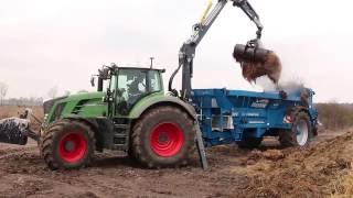 Fendt 828 med Cranab EC7 Bunning spridare Ölmstad [upl. by Anned]