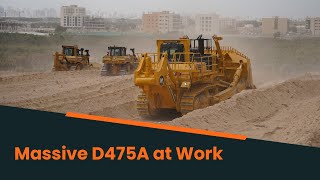 The Komatsu D475A Bulldozer at Work  Al Marwan Machinery  2 [upl. by Elrak289]