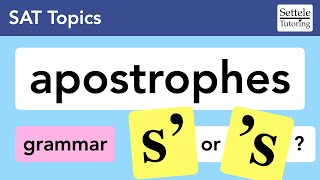 Apostrophes — mostly for possession on the SAT [upl. by Prisca]