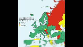 UN votes on establishing Srebrenica genocide day map srebrenica peace un youtubeshorts [upl. by Nomyar]