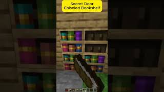 EASY Chiseled Bookshelf Secret Door in Minecraft 121 minecraft gaming games shorts tutorial [upl. by Lahsram]