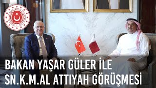 Bakan Güler Katar Başbakan Yardımcısı ve Savunma Bakanı K Muhammed Al Attiyah ile Bir Araya Geldi [upl. by Ahsataj114]