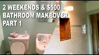 Restoring Our Victorian  Episode 7  Vintage Bathroom Makeover 2 Weekends amp 500  Part 1 [upl. by Ermeena]