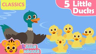 Five Little Ducks  Little Mascots Nursery Rhymes  Kids Songs [upl. by Kcirdef]