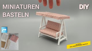 Tutorial MiniHollywoodschaukel basteln  DIY how to craft a miniature hollywood swing [upl. by Luis148]