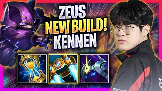 ZEUS TRIES NEW KENNEN BUILD  T1 Zeus Plays Kennen TOP vs Rumble  Season 2024 [upl. by Atnauqal526]