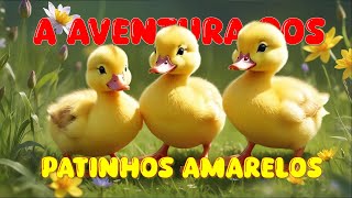 Histórias Contadas para Dormir A Aventura dos Patinhos Amarelos [upl. by Manella682]