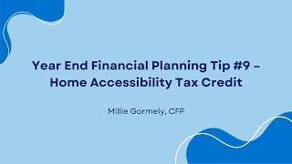 Home Accessibility Tax Credit [upl. by Wahs498]