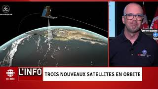 Trois nouveaux satellites en orbite [upl. by Oiluarb23]