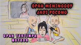 OPAH UPIN IPIN MENINGGOY JADI POCONG GENTAYANGAN  draw story [upl. by Cuttie]