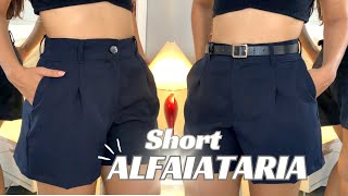 SHORT ALFAIATARIA  COM CÓS BRAGUILHA E BOLSOS [upl. by Marj]