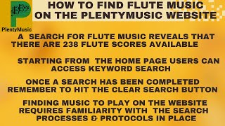 How to find flute music on the PlentyMusic  Video Tutorial 2024 [upl. by Enal]