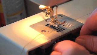 Using a self threading Simple Singer sewing machine [upl. by Rammaj]