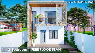 Two Storey House  Tiny Home  57X8 Meters [upl. by Blaire]