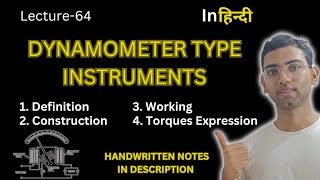 Dynamometer Type Instruments  Construction Working amp Torques Expression  Basic Electrical Engg [upl. by Hallette]