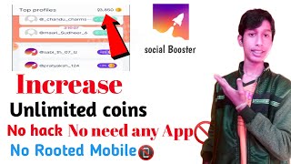 how to increase unlimited coins in social booster app [upl. by Nolyak214]