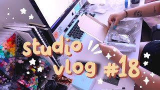 Studio Vlog 18 💫 getting back to work new sticker sheets fully vaccinated and my birthday [upl. by Trefor]