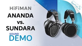 Hifiman Ananda vs Sundara Headphones Sound Demo [upl. by Frida]