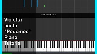 Violetta canta quotPodemosquot Piano Tutorial in Synthesia [upl. by Kristien]